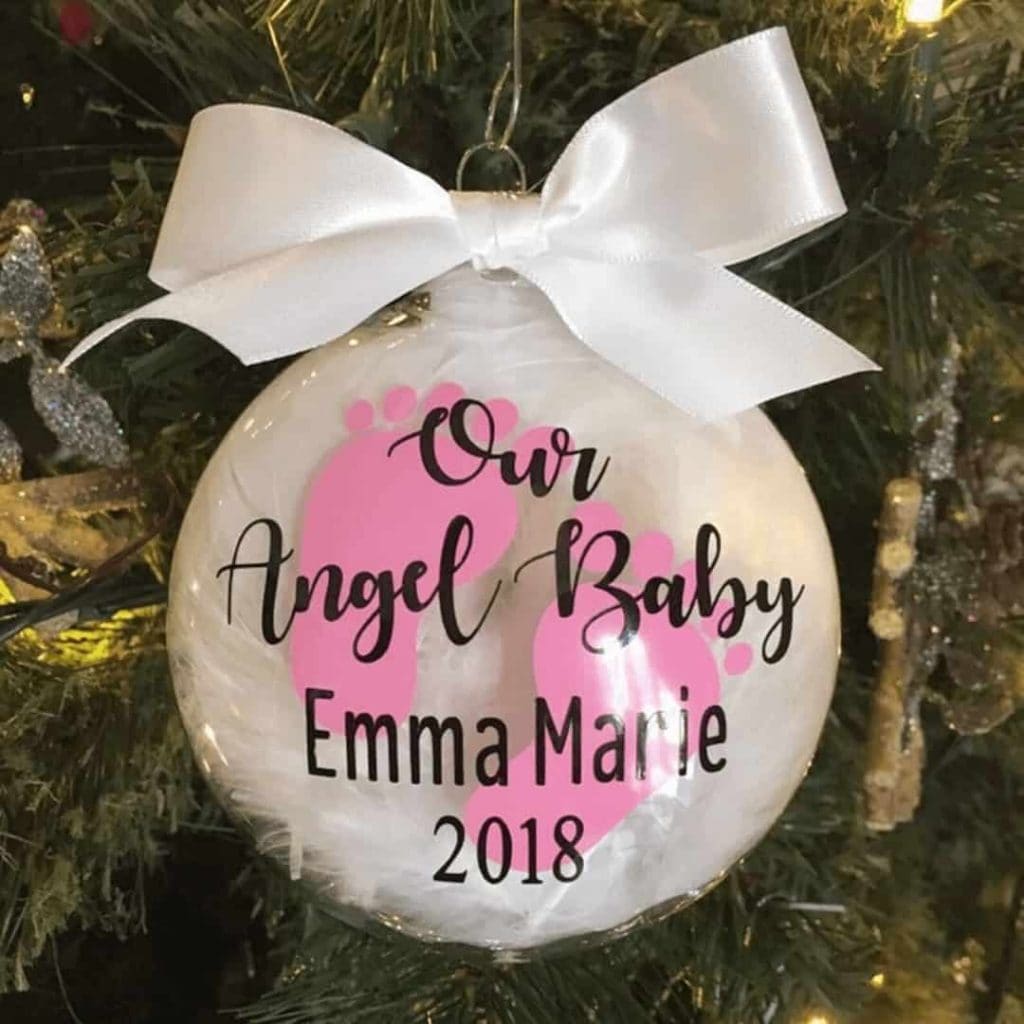 ball-ornament-with-baby-feet-that-says-our-angel-baby-with-customizable-name