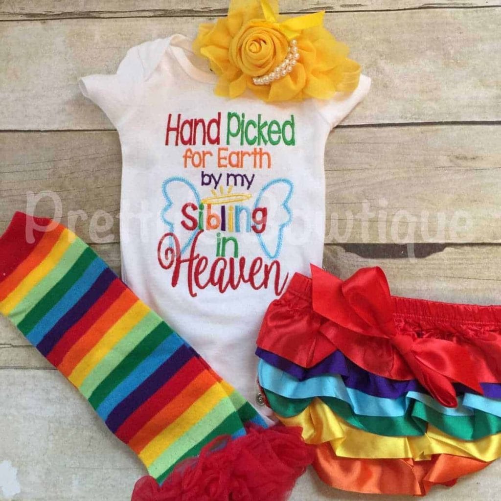 Rainbow baby onesie