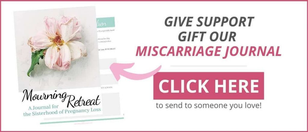 clickable photo button to gift a miscarriage support journal