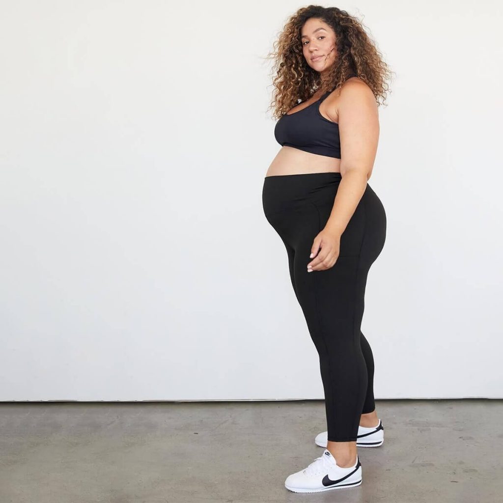 Maternity Leggings - Full Picture of Woman standing